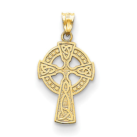 14k Celtic Cross Pendant C1942 - shirin-diamonds