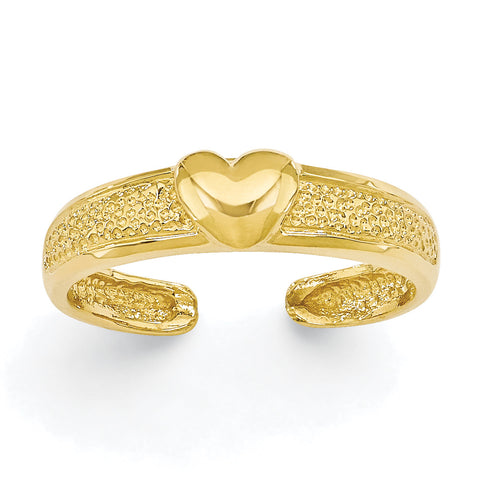 14k Heart Toe Ring C2071 - shirin-diamonds