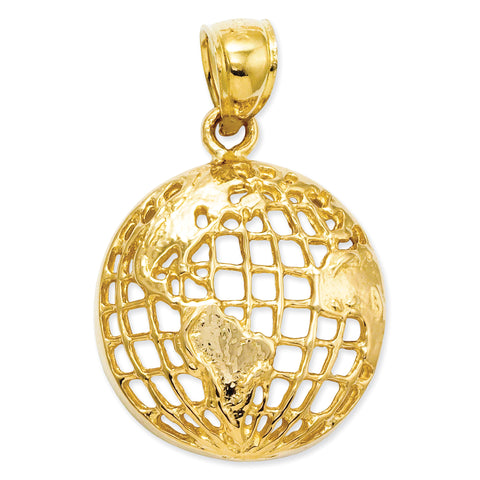 14k Polished Globe Pendant C2246 - shirin-diamonds