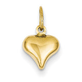 14k Mini Puffed Heart Charm C2905 - shirin-diamonds