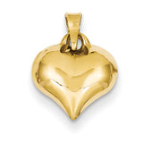 14k Puffed Heart Charm C2907 - shirin-diamonds