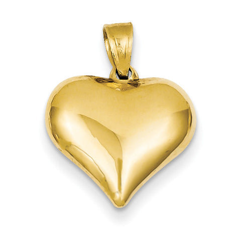 14k Puffed Heart Pendant C2909 - shirin-diamonds