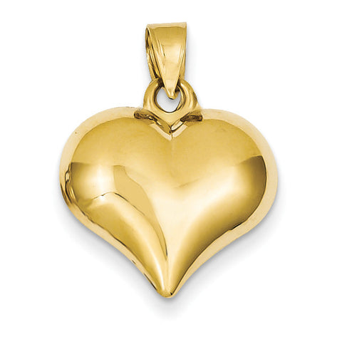 14k Puffed Heart Pendant C2912 - shirin-diamonds