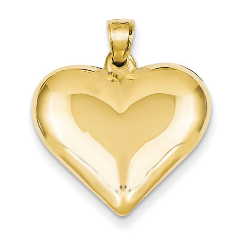 14k Puffed Heart Pendant C2913 - shirin-diamonds