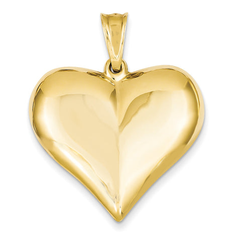 14k Puffed Heart Pendant C2914 - shirin-diamonds