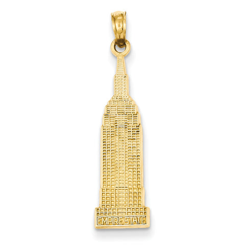 14k Empire State Building Pendant C3081 - shirin-diamonds