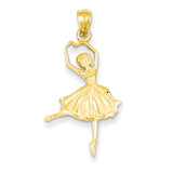 14k Dancing Ballerina Pendant C3128 - shirin-diamonds