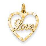 14k Love Heart Pendant C312 - shirin-diamonds