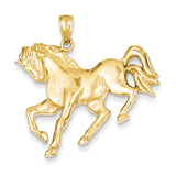 14k Horse Galloping Pendant C3499 - shirin-diamonds