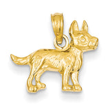 14k Terrier Dog Pendant C3507 - shirin-diamonds