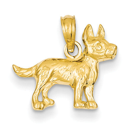 14k Terrier Dog Pendant C3507 - shirin-diamonds