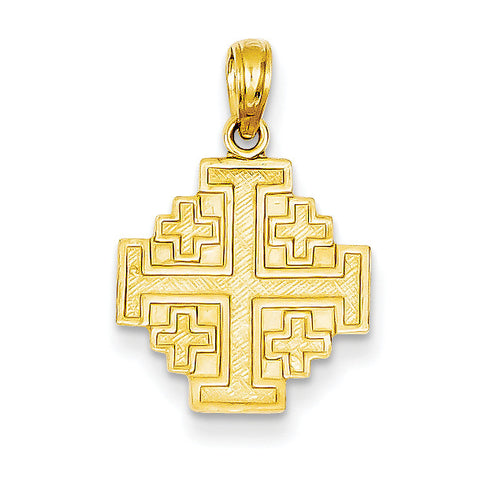 14k Jerusalem Cross Pendant C3832 - shirin-diamonds