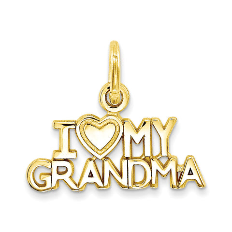 14k I Love My Grandma Charm C397 - shirin-diamonds