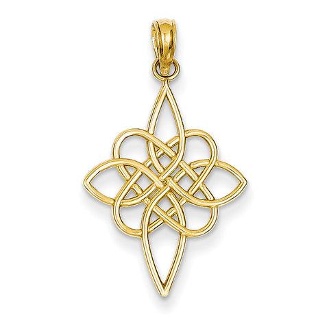 14K Celtic Knot Pendant C4482 - shirin-diamonds