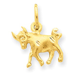 14k Taurus Zodiac Charm C477 - shirin-diamonds