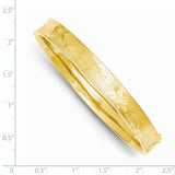 14k 3/16 Oversize Diamond-cut Concave Hinged Bangle Bracelet CC3/16O - shirin-diamonds