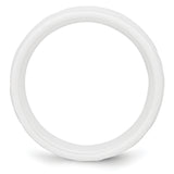 Ceramic White 6mm Faceted Polished Band CER48