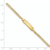 14k Curb Link ID Bracelet CUR070ID - shirin-diamonds