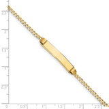 14k Curb Link ID Bracelet CUR070ID - shirin-diamonds