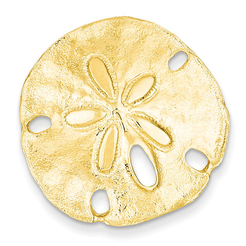 14k Polished Fits up to 8mm on Both Small Sand dollar Slide D1003 - shirin-diamonds