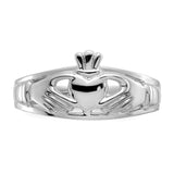 14k White Gold Ladies Claddagh Ring D1855
