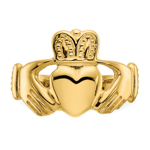 14k Polished Ladie's Claddagh Ring D1864