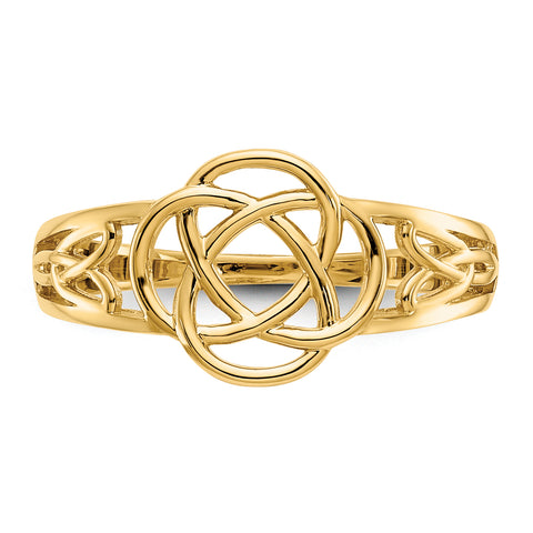 14k Polished Ladies Celtic Knot Ring D1870