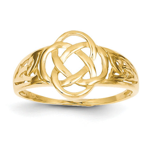 14k Polished Ladies Celtic Knot Ring D1870 - shirin-diamonds