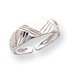 14k White Gold Fancy Toe Ring D1947 - shirin-diamonds