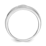 14k White Gold Men's Claddagh Ring D3115