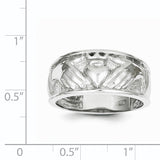14k White Gold Men's Claddagh Ring D3115