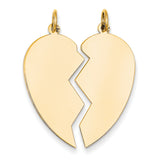 14K 2 piece Heart Charm D328 - shirin-diamonds
