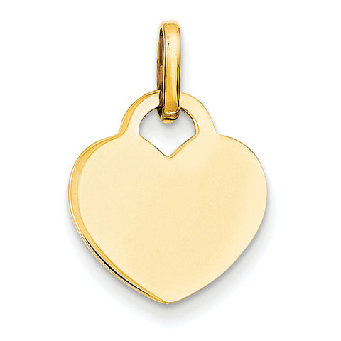 14K Polished Heart Charm D591 - shirin-diamonds