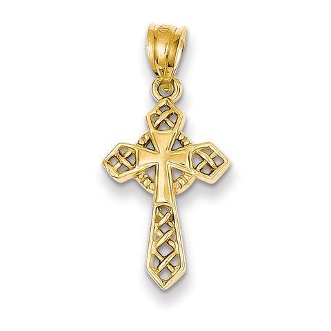 14k Celtic Cross Pendant D863 - shirin-diamonds