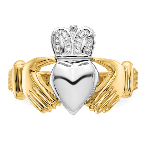14k Mens Two-tone Claddagh Ring D97