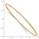 14k 1.5mm Diamond-Cut Slip-on Bangle Bracelet DB544 - shirin-diamonds