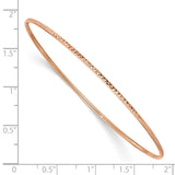 14k 1.5mm Rose Gold Diamond-Cut Slip-on Bangle Bracelet DB545 - shirin-diamonds