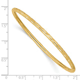 14k Yellow Gold Diamond-cut Slip on Bangle DB613 - shirin-diamonds