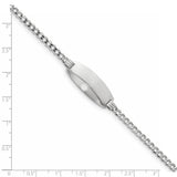 14kw Oval ID Semi-Solid Curb Bracelet DCID144W - shirin-diamonds