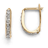 14k Diamond Fascination Leverback Hinged Hoop Earrings DF147 - shirin-diamonds