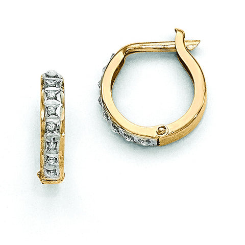 14k Diamond Fascination Round Hinged Hoop Earrings DF177 - shirin-diamonds