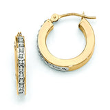 14k Diamond Fascination Round Hinged Hoop Earrings DF228 - shirin-diamonds