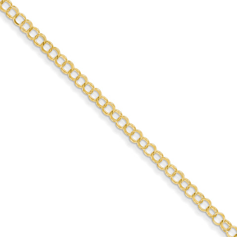 14k Solid Double Link Charm Bracelet DO507 - shirin-diamonds