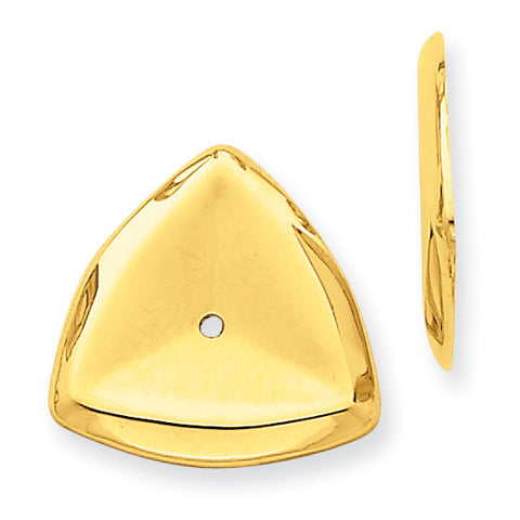 14k Polished Triangle Earring Jackets E890J - shirin-diamonds