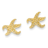 14k Starfish Earrings E909 - shirin-diamonds