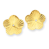 14k Polished Fancy Earring Jackets E995 - shirin-diamonds