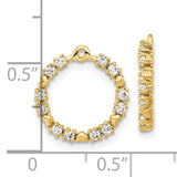 14K Lab Grown Diamond Circle Earring Jackets 0.446CTW