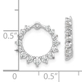 14K White Gold Lab Grown Diamond Circle Earring Jackets 0.847CTW