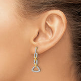 14K Lab Grown Diamond SI1/SI2, G H I, Fancy Post Dangle Earrings 0.628CTW