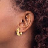 14K Lab Grown Diamond SI1/SI2, G H I, Hinged Hoop Earrings 0.3CTW